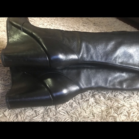 Born Crown Olana tall platform leather wedge boots - Picture 6 of 8